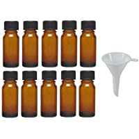 Los mejores  - Viva Haushaltswaren – 10 tropffl Ash 10 ml-Farmacia Botellas con tropfei nsatz en marrón Cristal- Incluye Embudo